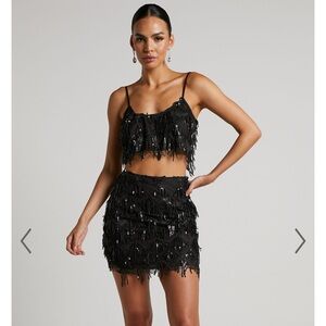 Showpo two piece party set- size US 4. Perfect for a fun night out!